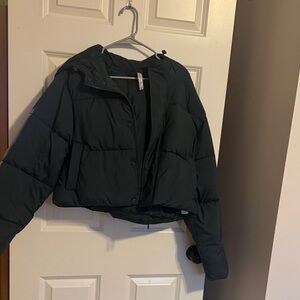 Women's Dark Green Puffer Jacket fabletics